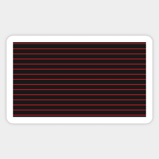 Pretty Simple Red Stripes Magnet